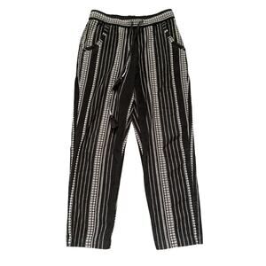 Anthropologie Essential Beach Pants Women Size Medium Boho Bohemian Black White